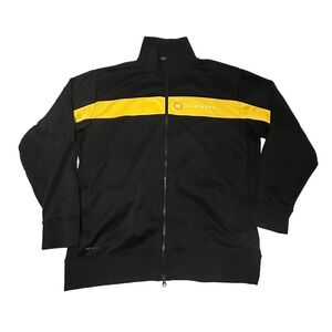 Nike Livestrong Dri-FIT Track Jacket Mens XL Black Yellow Full Zip Warm Up
